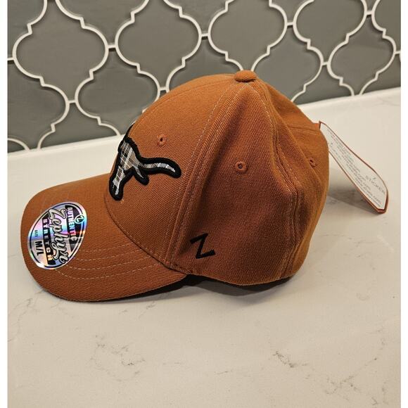 Texas Longhorns NCAA Men's Fitted Zephyr Orange/Plaid Hat Stretch Size M/L NWT - Picture 4 of 6